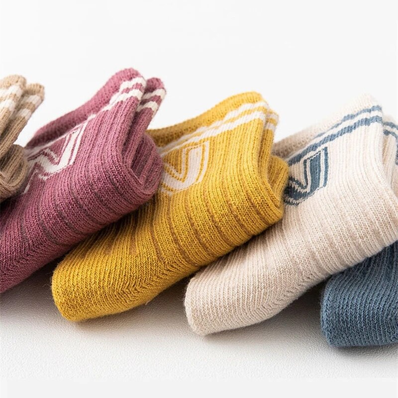 3 Pairs Baby Letter Socks Knit - Baby Sock Oximeter 리뷰 및 가격