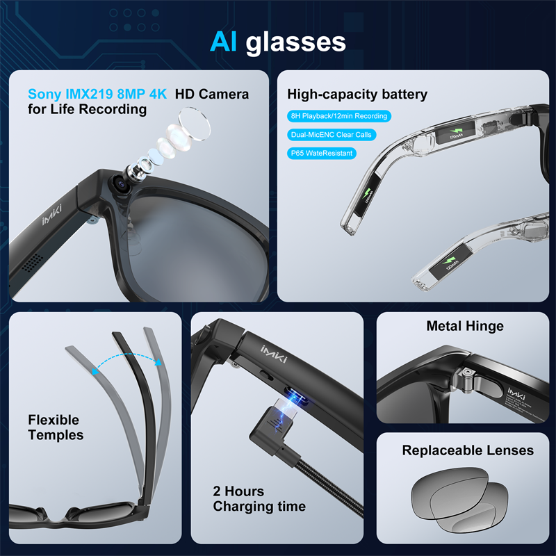 IMIKI Ai Smart Glasses 4K 800W - Smart Glasses Lens 리뷰 및 가격