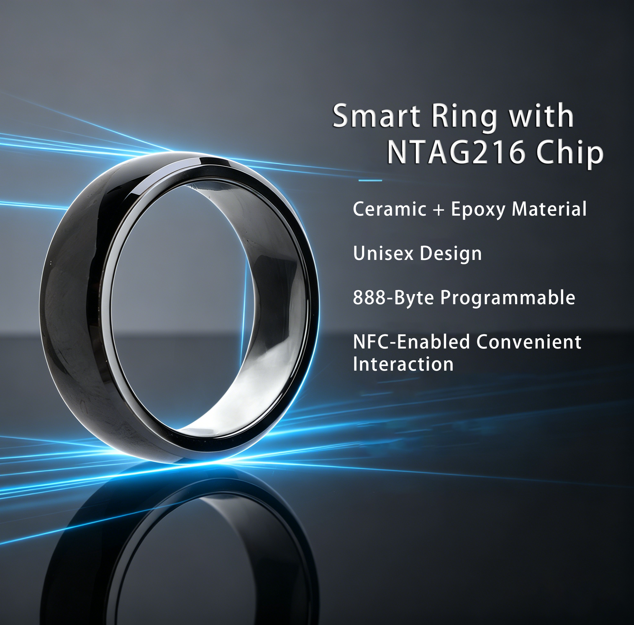 NFC Full Ceramic Smart Ring Co - Smart Ring Nfc Pay 리뷰 및 가격