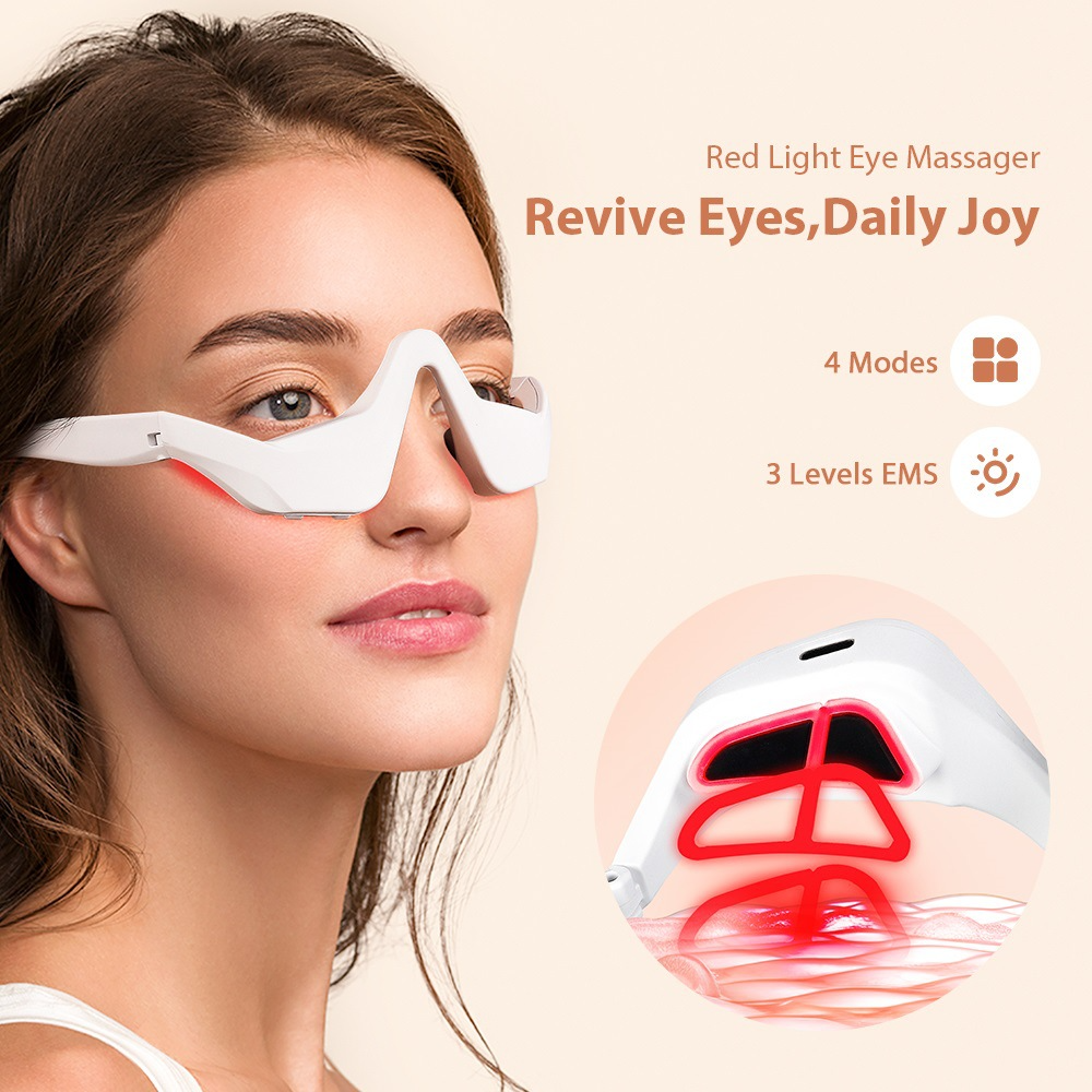 Eye Massager Under Eye Red Lig - Light Therapy Glasses 리뷰 및 가격