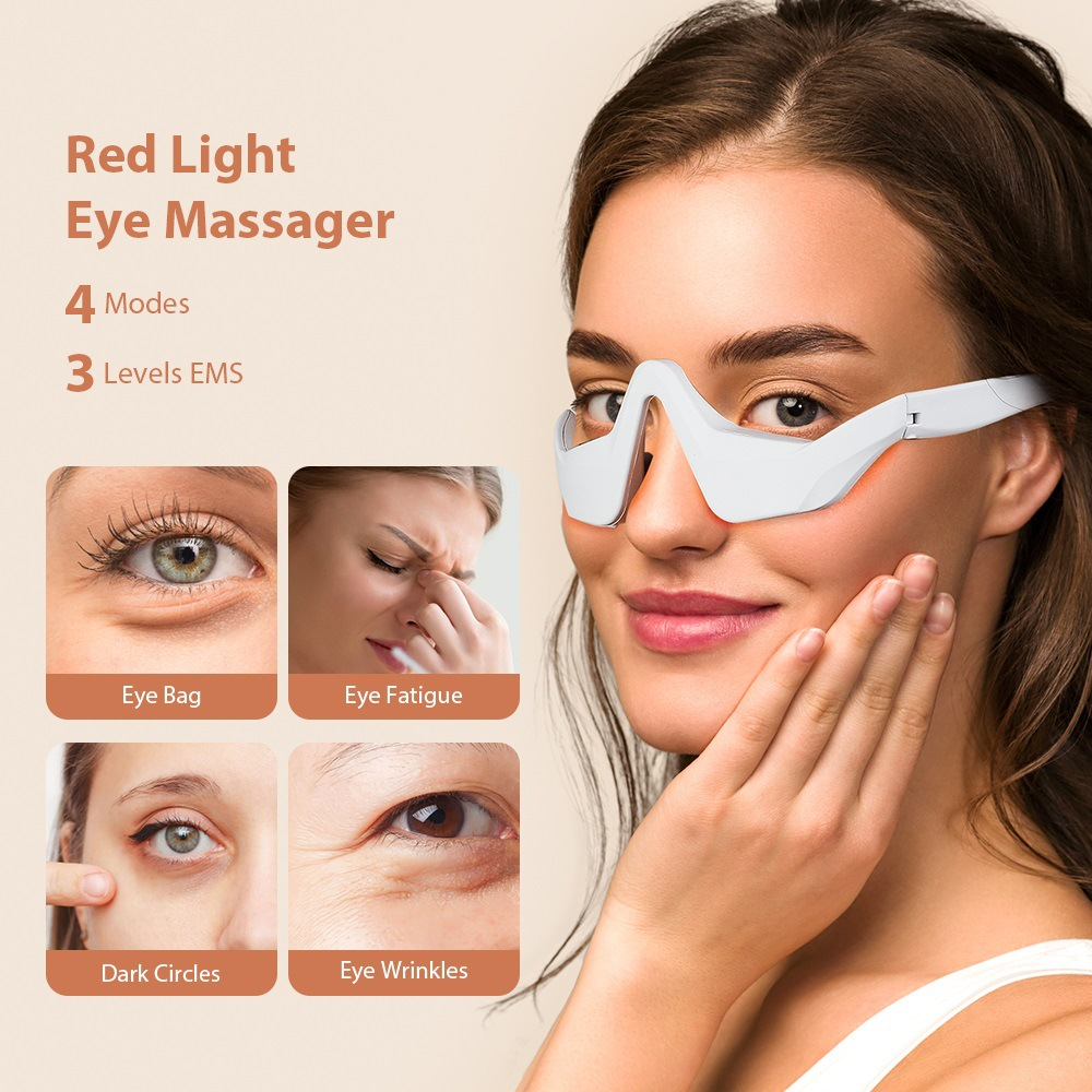 Eye Massager Under Eye Red Lig - Light Therapy Glasses 리뷰 및 가격