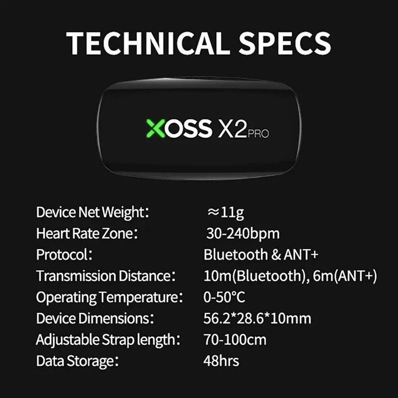 XOSS X2 Pro Chest Strap Heart  - Breath Rate Monitor 리뷰 및 가격