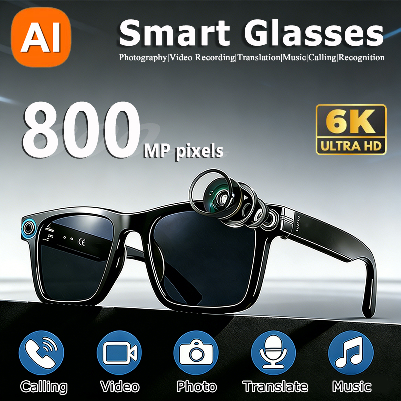 6K HD AI Camera Glasses 800MP  - Smart Glasses Lens 리뷰 및 가격
