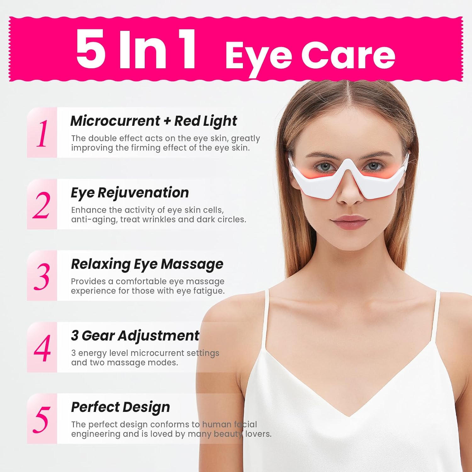 Microcurrent EMS Eye Massager  - Light Therapy Glasses 리뷰 및 가격