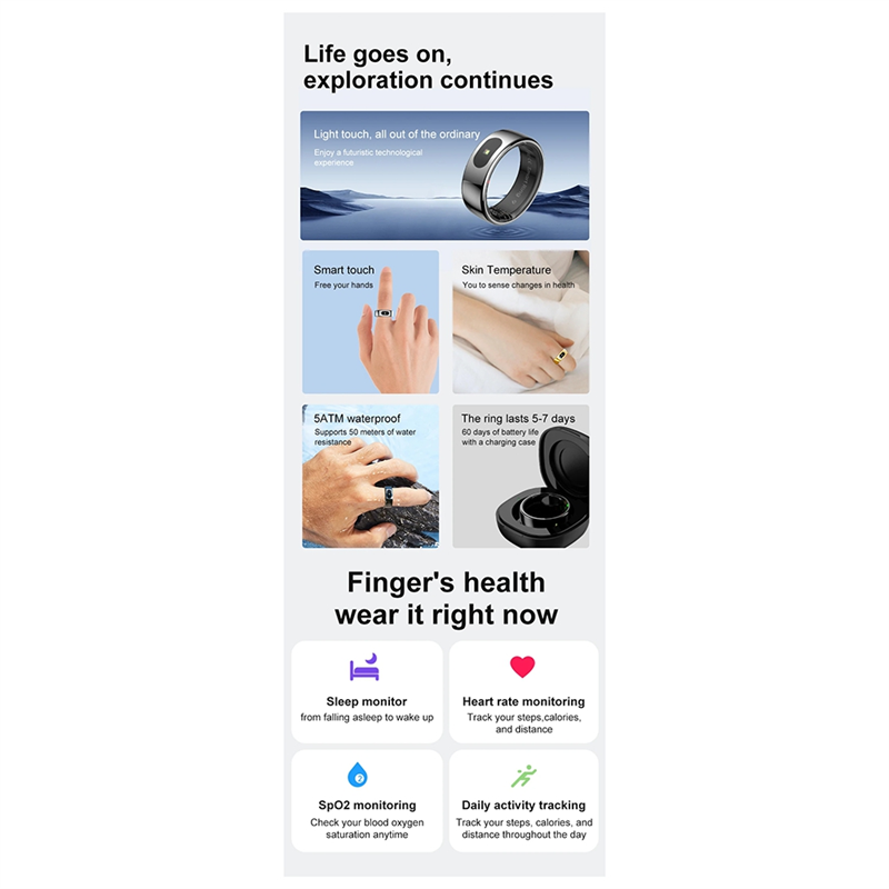 Ingenious-R08 Waterproof Smart - Temperature Ring Skin 리뷰 및 가격